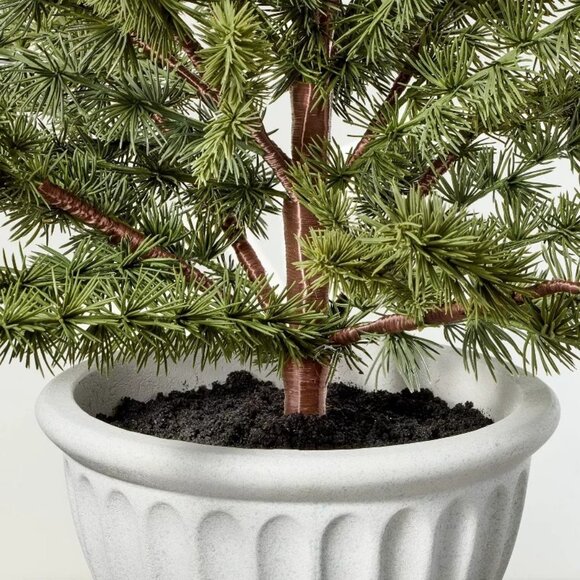 42" Faux Spruce Tree Fluted Porch Pot -Hearth & Hand Magnolia Christmas 2024 NWT - Picture 4 of 6